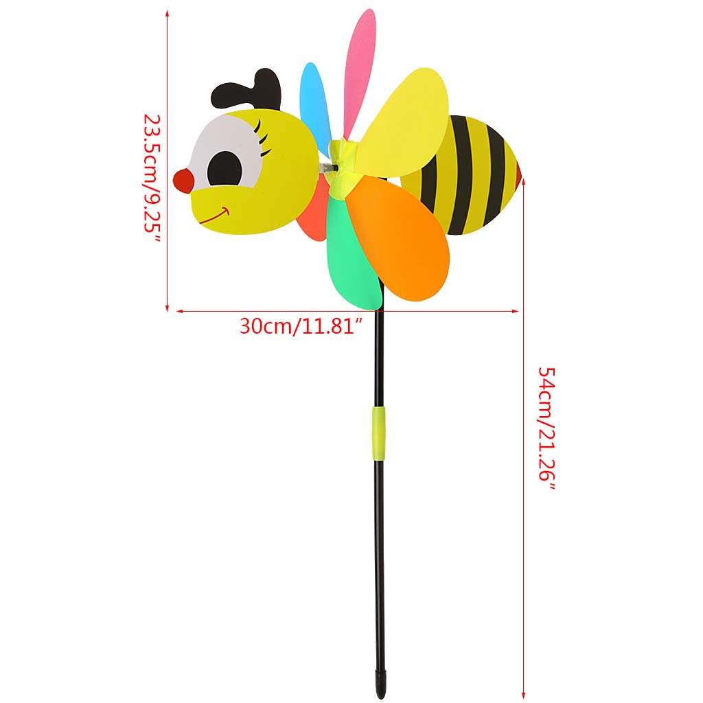 New Sell 3D Large Animal Bee Windmill Wind Spinner Whirligig Yard Garden Decor Outdoor Decorations for Patio Wall Metal