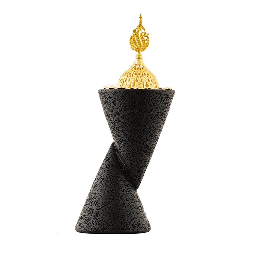 Handheld Frankincense Resin Incense Burner Cone Shape Ornament Censers Incenses Holder Aromatherapy Furnace for Yoga Spa Meditation Office Home Decor (Sequins White)