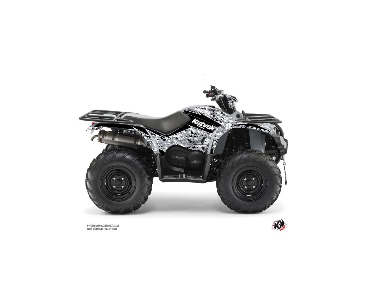 Kit déco gris Yamaha 450 Kodiak contre les rayures de quad de 2003 à 2017