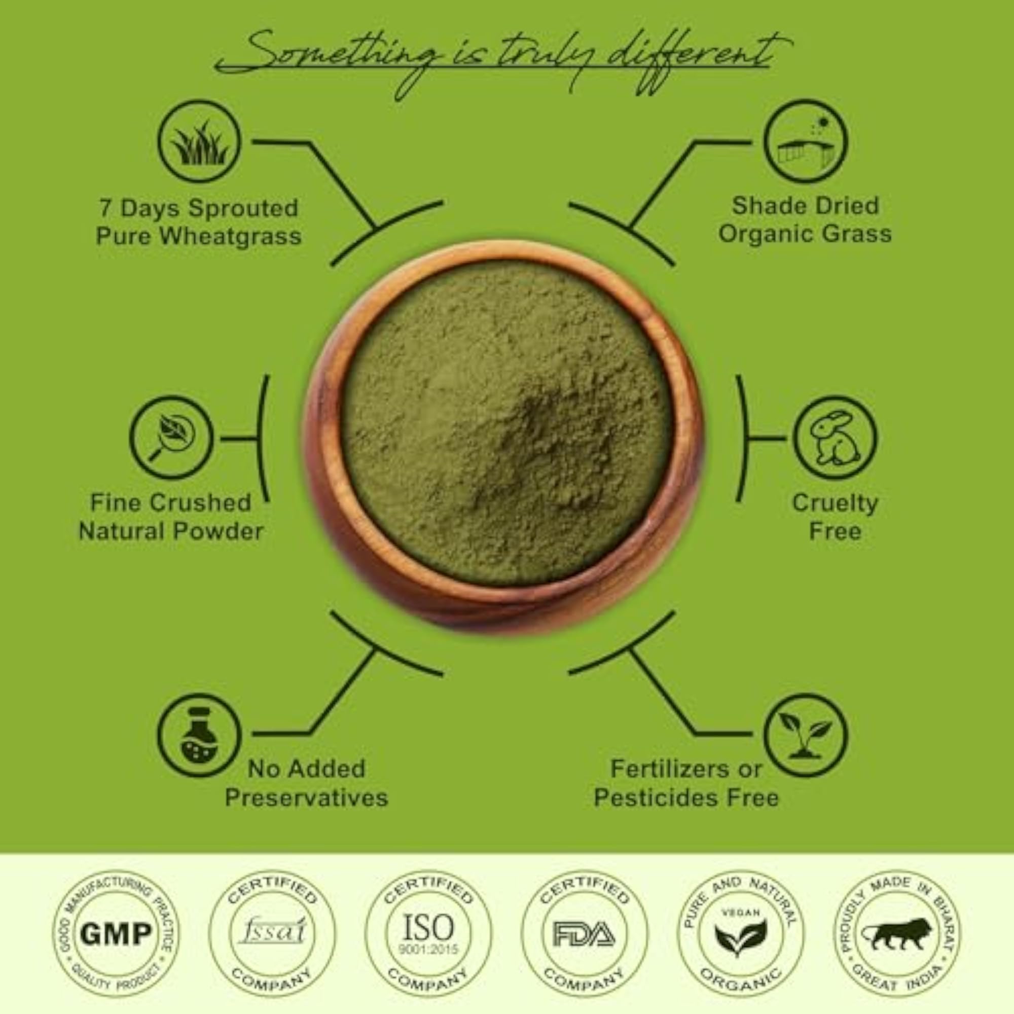 IYUSH Herbal Ayurveda Wheat Grass Powder Organic - 250gm