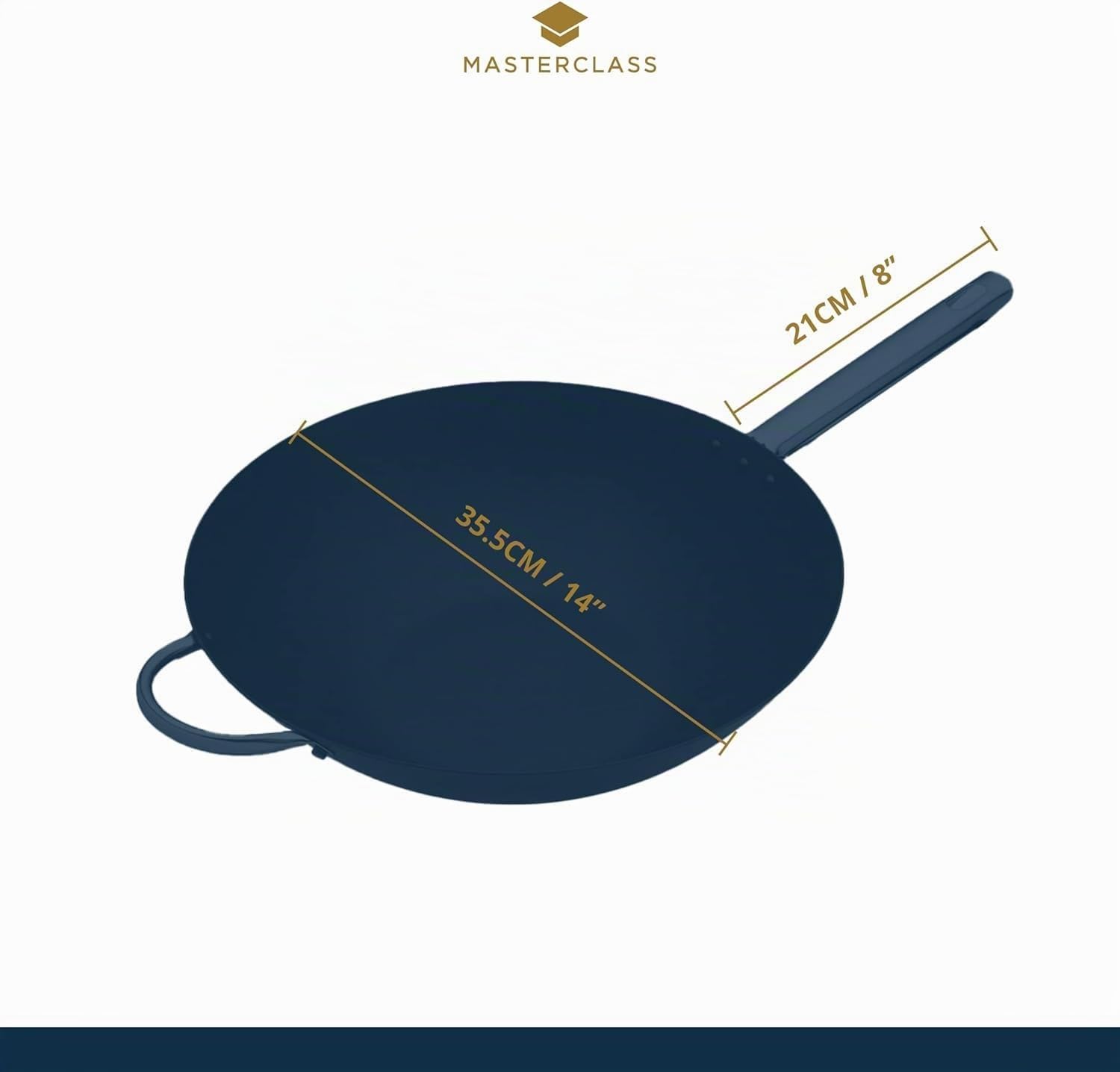 Master Class Wok Carbon, antihaftversiegelt, Karbonstahl, Wokpfanne 8 Liter, 35,5 cm (14''), schwarz
