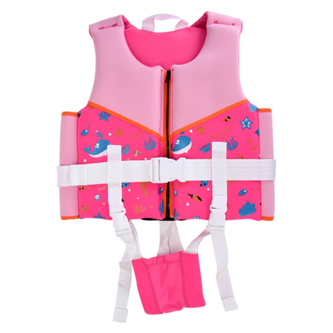 Chaquetas de natación Chaleco de natación para niños Traje Flotador Traje de baño de Ayuda a la flotabilidad Traje de baño para niños y niñas Entrenamiento de Aprendizaje Rosa Talla L