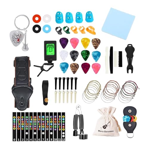Calendrier de l'Avent guitare avec 24 accessoires et médiators de studio