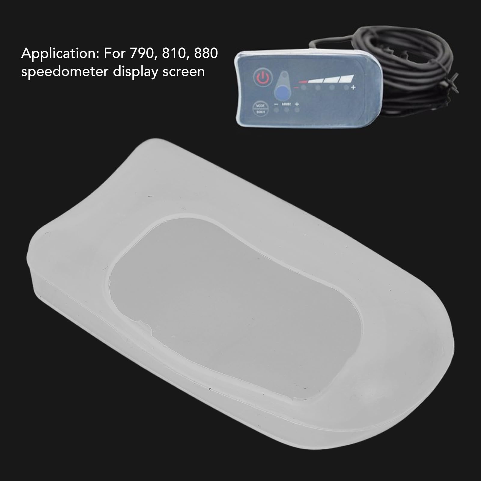 Silicone Electric Speedometer Monitor Cover, Transparent Protective Case for 790 810 880 Display Screen