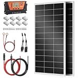 Rvpozwer 400W Monocrystalline Solar Panel Kit, 2×200w N-Type Solar Module with 30A Solar Charge Regulator,Solar Cable, Z-Mounting Clamps,for 12 Volt Battery,for Motorhomes, Boats (2×200w kit)