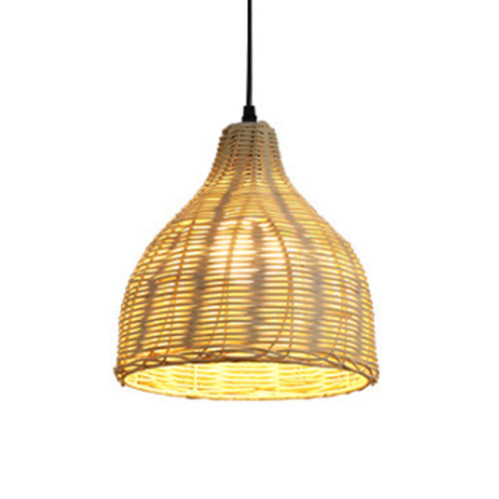 Lustre luminaires suspendus tissés à la main en rotin naturel de qualité