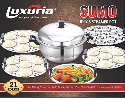 Jonty Sumo IDLY Cooker Induction & Standard Idli Maker (5 Plates, 21 Idlis) 1