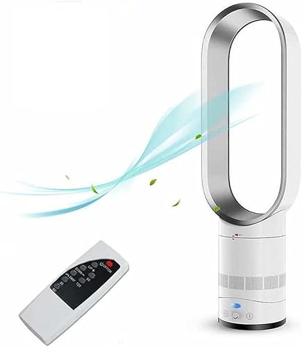 Ventilador de torre de 16 pulgadas, ventilador sin aspas con control remoto y oscilante, temporizador de 0.5 a 2 horas, ventilador sin hojas, cómodo