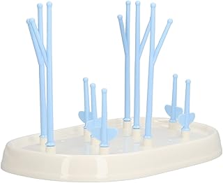 Stojak do suszenia butelek, przenośna butelka do karmienia niemowląt Stojak na butelki dla niemowląt Plastikowy składany na suche smoczki Butelki dla niemowląt(niebieski)