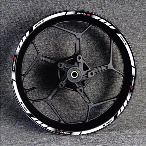 SJHYLL Pegatina Moto Juego Calcomanías Decorativas para Bujes Rueda Pegatinas Reflectantes para Llantas para GSX-S750 GSX750S GSXS750 GSXS 750 S750 Pegatina Llanta(Set Meal 2)