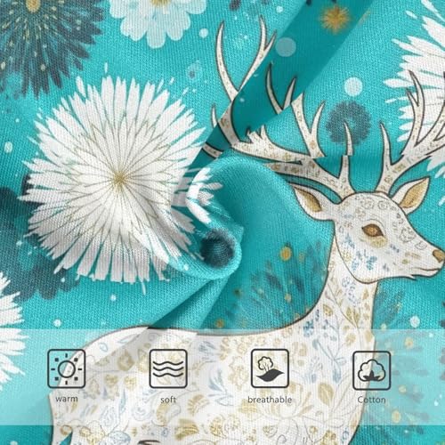 Deer White Gold Floral Underwear Girls, Toddler Panties, Cotton Girls Underwear, 2–8 Years3