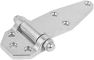 X-DREE Metalowy zawias do drzwi lodówki z zamrażarką o długości 145 mm, okucia w kolorze srebrnym(145 mm de longitud Frigorífico metálico Congelador de puerta cerradur Herrajes Hardware Tono plateado