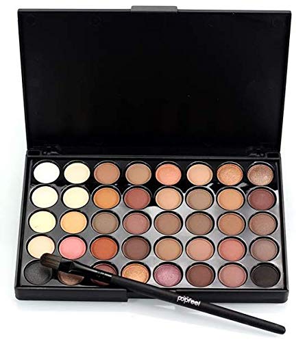 Eyeshadow Palette Makeup - Matte Shimmer 40 Colors - Highly Pigmented - Professional Nudes Warm Natural Classic Eye Shadows With Brush