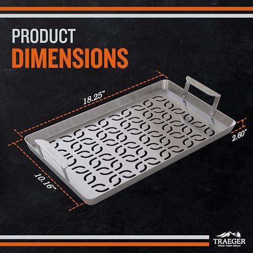Traeger Grills BAC610 ModiFIRE Stainless Steel Fish & Veggie Grill Tray – Durable Grill Grate Accessory for Outdoor Grills, Ideal for Small Foods like Shrimp, Vegetables, and Meatballs - image 2