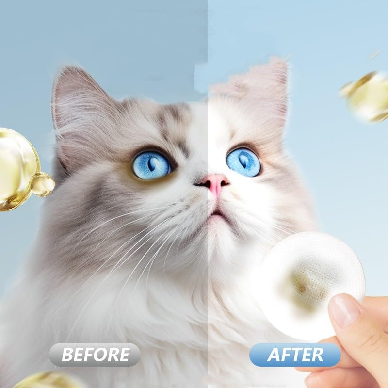 Eye Wipes for Dogs, 200 Pads Pet Tear Stain Cleaning Wipes for Eye Care of Dogs and Cats, Mild Ingredient, Gently Remove Pet Tear Stain, Eye Debris, Discharge, Mucus Secretions - Safe Ingredients 4