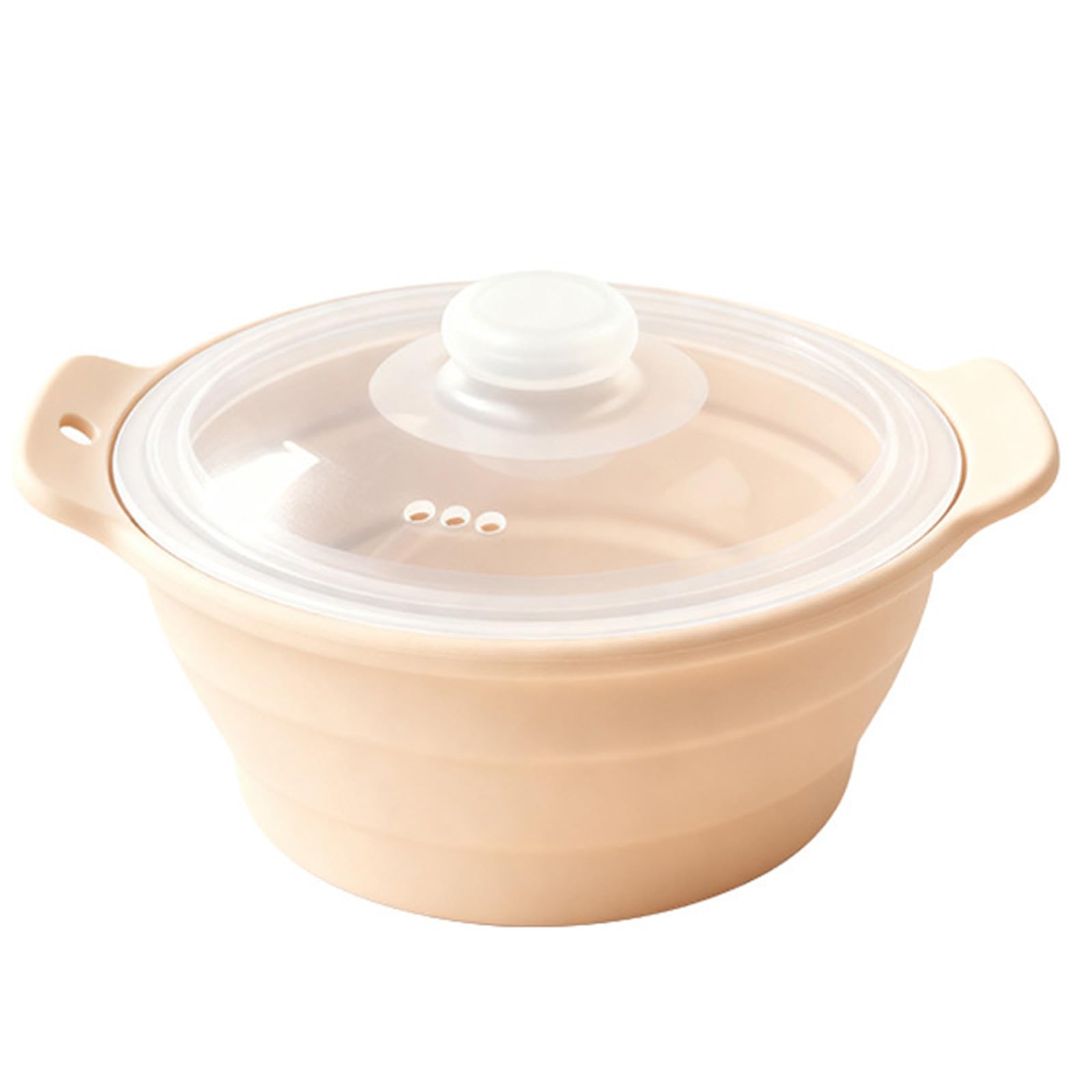 APGLSXY Foldable Silicone Food Steamer with Handle and Basket for Microwave Cooking Vegetables Seafood Dumplings Rice 42oz Microwave Safe Food Steamer