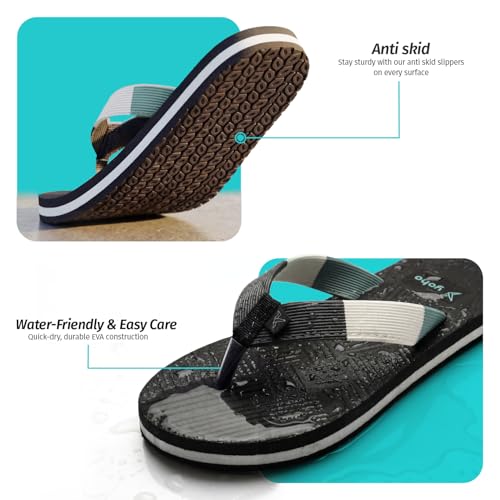 Image of YOHO Women Black soft slippers | Comfortable and Stylish flip flop | Chappal for Woman in exciting colors | Daily Use | Lightweight | Anti Skid Monsoon Chappal | Bubbles