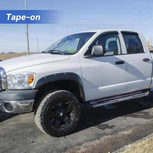 Image of Window Visors Rain Guards for 2002-2008 Dodge Ram 1500 Quad Cab /Extended Cab, Window Vent Wind Deflectors Visors Shades for 03-09 Dodge Ram 2500 3500 Extended Cab