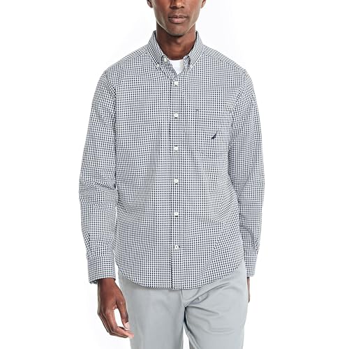 Nautica Men's Sustainably Crafted Gingham Plaid Shirt