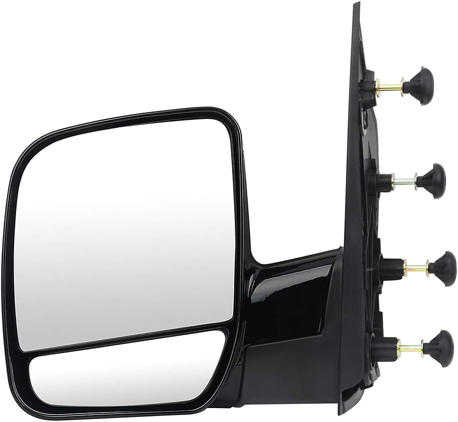 SCITOO Side View Mirror Driver Side Compatible with 2002-2008 For Ford E150 E250 E350 Manually Fold Non-heated Puddle Light Exterior Mirror Black FO1320253