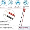 CESFONJER Battery Connector, 50A 600V Battery Quick Connector Plug, Quick Disconnect/Connect Plug, with 25cm 10 AWG Battery Silicone Cable (2 Sets, Red) #2