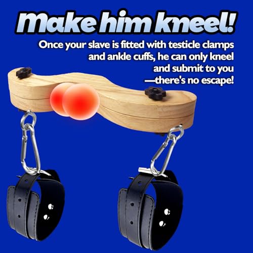 Image of Ball Clamps Testicle Crusher CBT Chastity Toys Cock and Ball Torture Testicle Stretcher Humbler Restraint Male Bondage Gear BDSM Toys Chastity Devices Belt Scrotum Clamp for Men Couples Gay