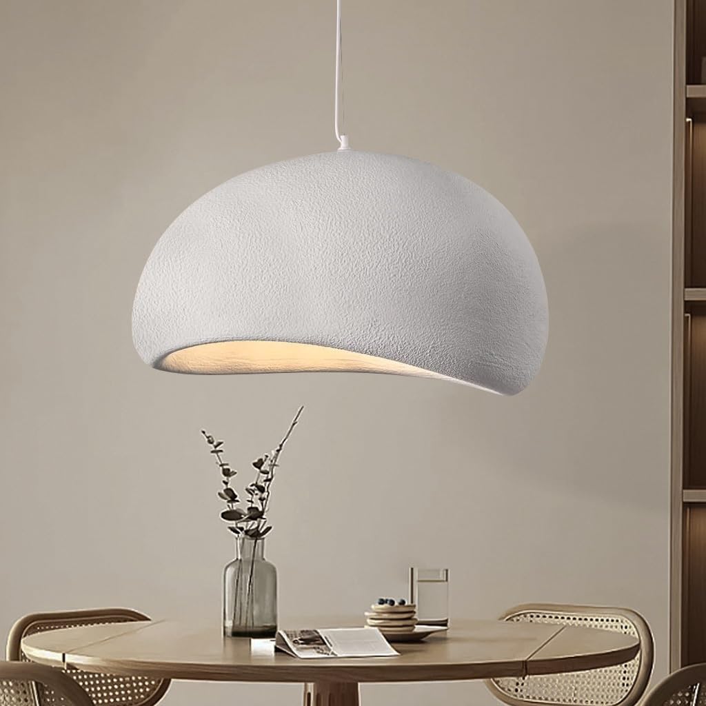 NOCHX Modern Pendant Lamp Japanese Wabi-sabi Pendant Lamp Decorative Lighting Pendant Lamp Bird's Nest Shaped Pendant Lamp for Farmhouse Bedroom Living Room Kitchen Staircase (No Bulb)(A,60CM)