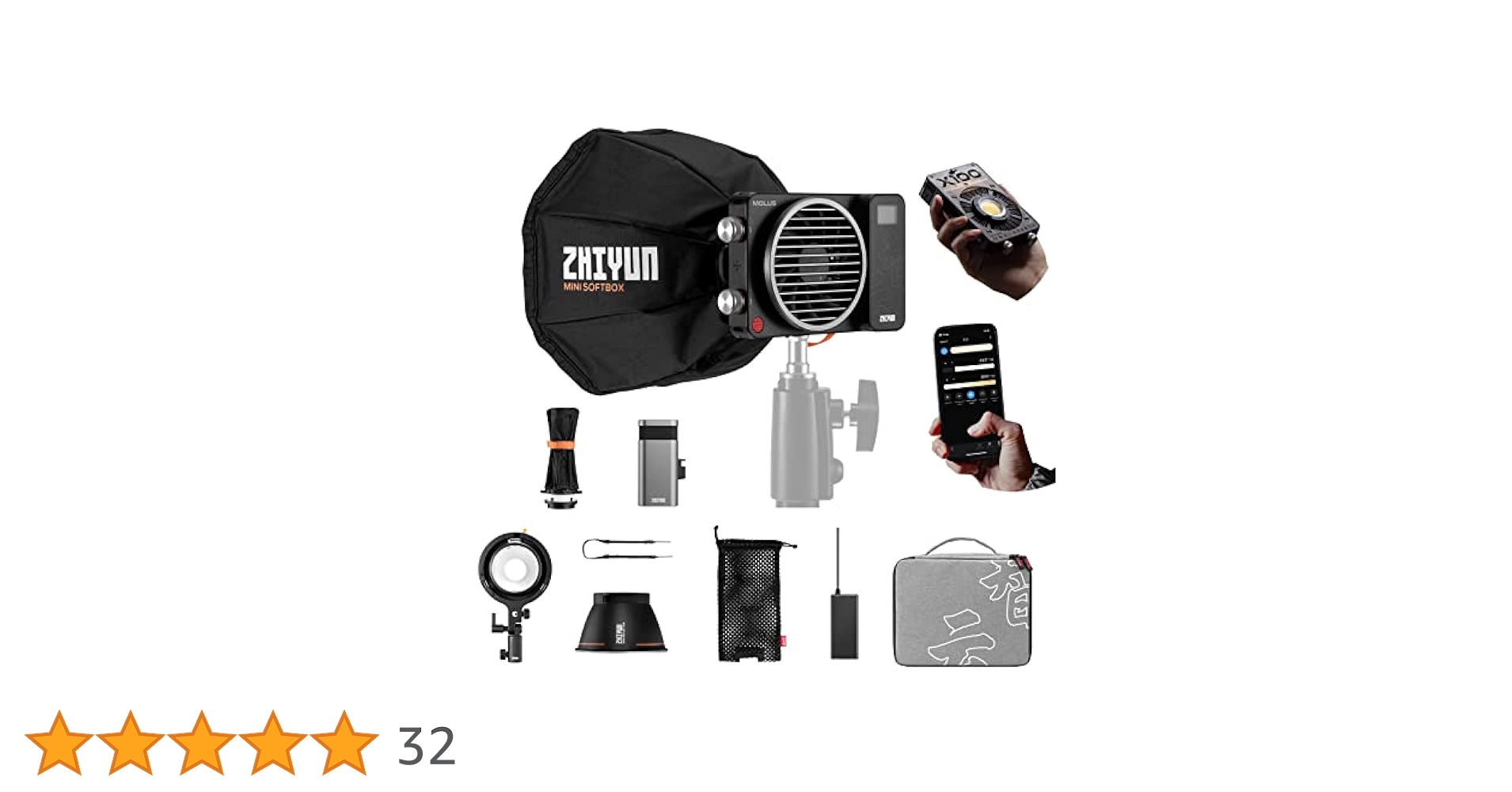 ZHIYUN MOLUS X100 PROセット 訳あり Amazon | Zhiyun Molus X100 Pro キット LED ビデオライト,100W
