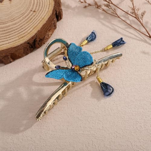 Pinza para cabello Wiwpar con diseño elegante azul miniatura 3