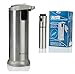 OLpure Automatic Hand Soap Dispenser Touchless Stainless Steel, Brush Polishing, Waterproof Base. Comes with Oil Spray Bottle
