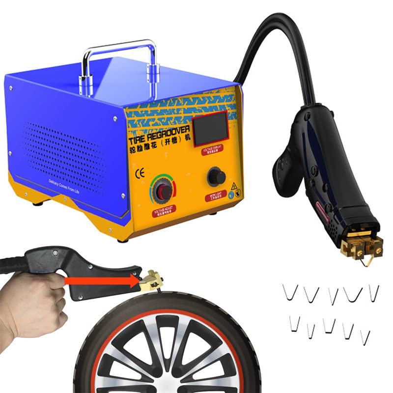 STALF Outil De Rainurage De Pneus, Coupe-Pneus en Fer 1000 W avec 10 Lames, Machine ChaufféE pour Rainurer Les Pneus pour Tous Les Pneus