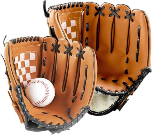 EMADMEMA野球グローブ野球グローブ小学校低学年大人トレーニングレジャーホームスポーツ野球親子グローブ練習ボールセットキャッチボール親子セット (10.5)