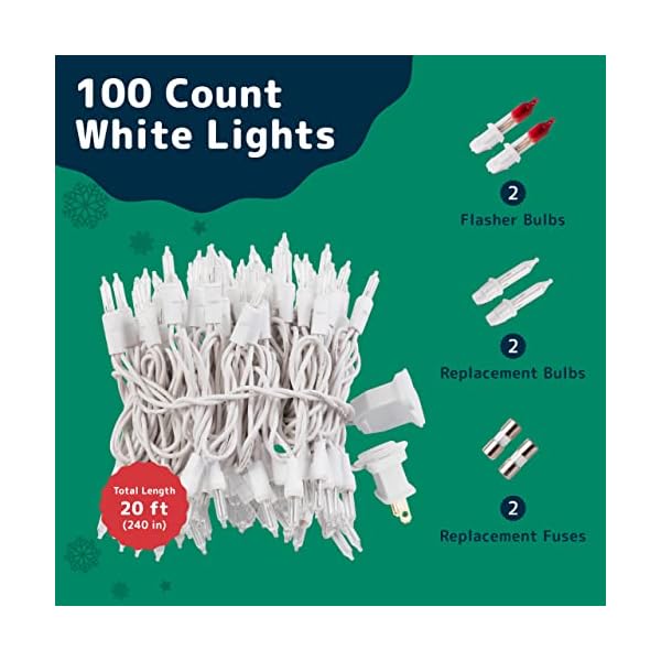 Prextex white wire clear light - image 3