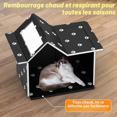 Niche pour chat extérieur lavable et résistante aux intempéries - 7