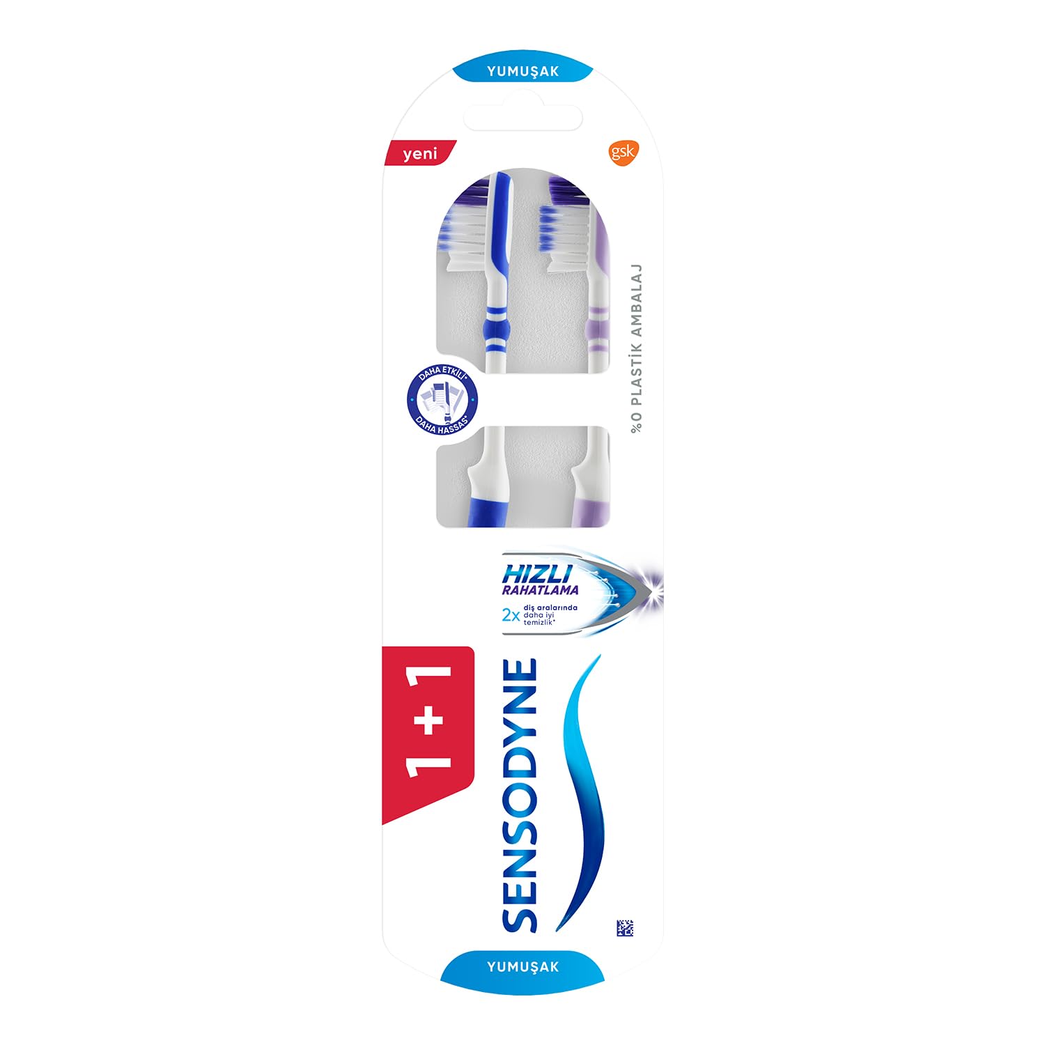 Sensodyne Hızlı Rahatlama Hassas Dişler için Yumuşak Diş Fırçası (1 x 2 Adet)