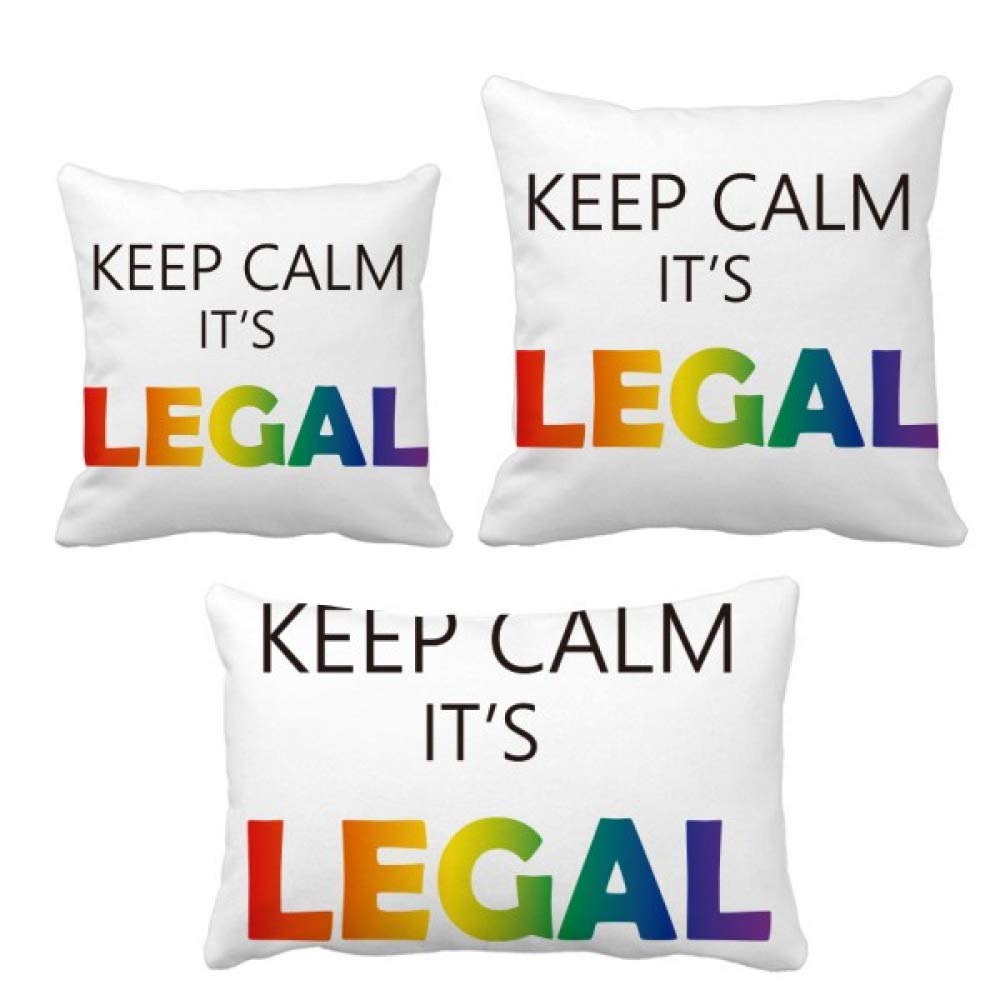 Housse de coussin LGBT drapeau arc-en-ciel Keep Calm taie oreiller déco maison