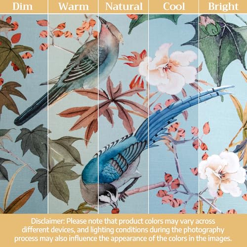 Image of Maison d' Hermine Curtains for Living Room 100% Cotton 50 inchx108 inch (Pack of 1) | 108 inches long Light Filtering Curtains for Windows Bedroom with Rod and Loop Pockets - Hokuzai - Blue