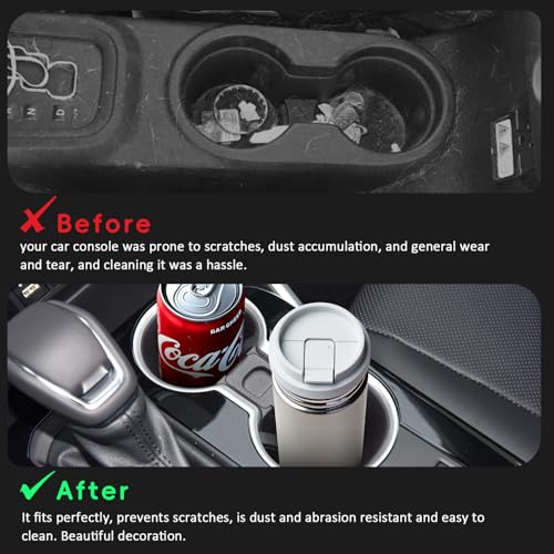 Insertos Portavasos para Toyota Highlander 2020-2026 Negro miniatura 5