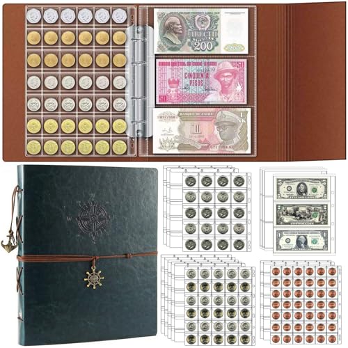 Álbum para colección de monedas Ettonsun con 398 bolsillos miniatura 1