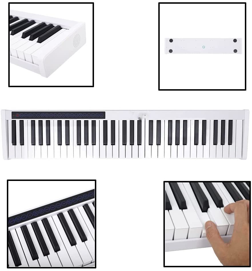 Piano numérique USB Clavier musical 61 Keys Contrôleur MIDI ELECTRONIQUE PIANO INSTRUMENT DE PROFESSIONNEL for DÉGISTANT (Couleur: Blanc) guanjun1975 (Color : Nero) - Les Beatles, Paul McCartney, John Lennon, RIngo Starr, George Harrison Piano numérique USB Clavier musical 61 Keys Contrôleur MIDI ELECTRONIQUE PIANO INSTRUMENT DE PROFESSIONNEL for DÉGISTANT (Couleur: Blanc) guanjun1975 (Color : Nero) – Image 6