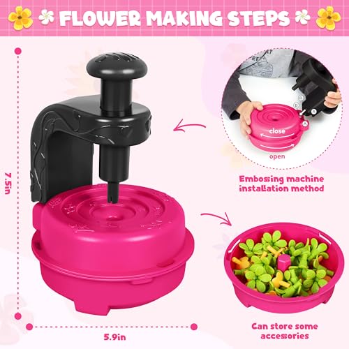 Magenta DIY Fabric Flower Bouquet Kit, Educational Girls Toy Gift 4+ by Toyly - Image 2