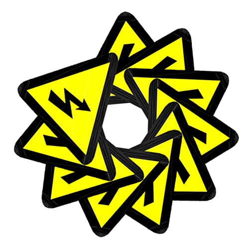 Autocollants de clôture électrique x25 - Stickers avertissement jaune