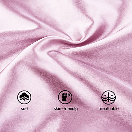 Image of Extra Large Adjustable Double Layer Satin Hair Bonnets with Drawstring for Women Night Sleeping Long Silky Satin