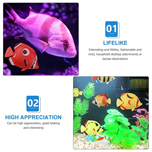 Toyvian 18Pcs Artificial Aquarium Artificial Aquarium Fake fish ornament Artificial Moving, Decorative Simulation - Image 4