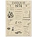 FestySpark Geschenke zum 52 Geburtstag Frau - Schöne Geburtstagskarte 52 Frau und Mann - Geburtstagsgeschenk für Männer 52 - Geburtstagsdekoration 52 Geburtstag Männer und Frauen - Karte 1974
