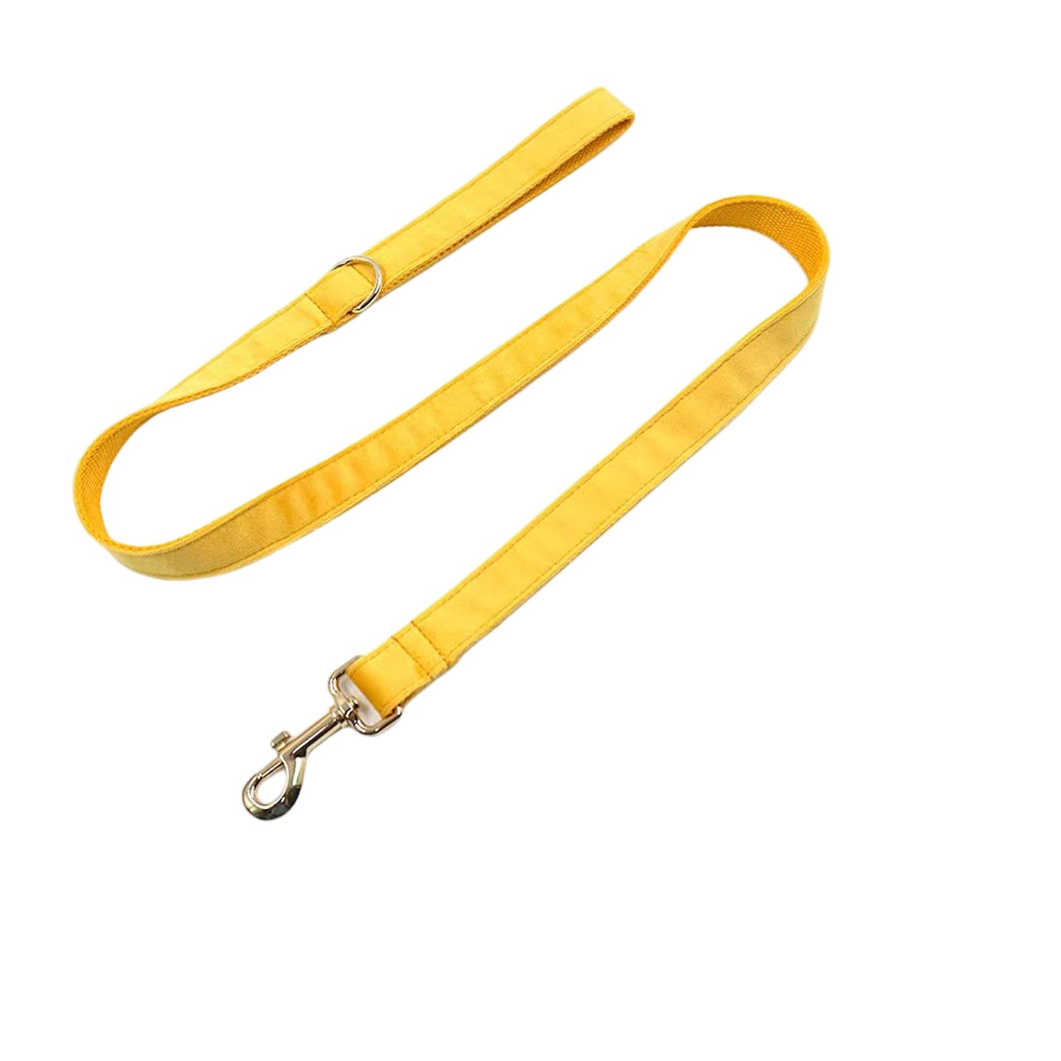 Dog Leash with Metal Clip, Multiple Colors, Width 0.79 inches, Length 3.6 feet, in the Same Color as the Collar(Yellow, Match XS/S Size Collar)