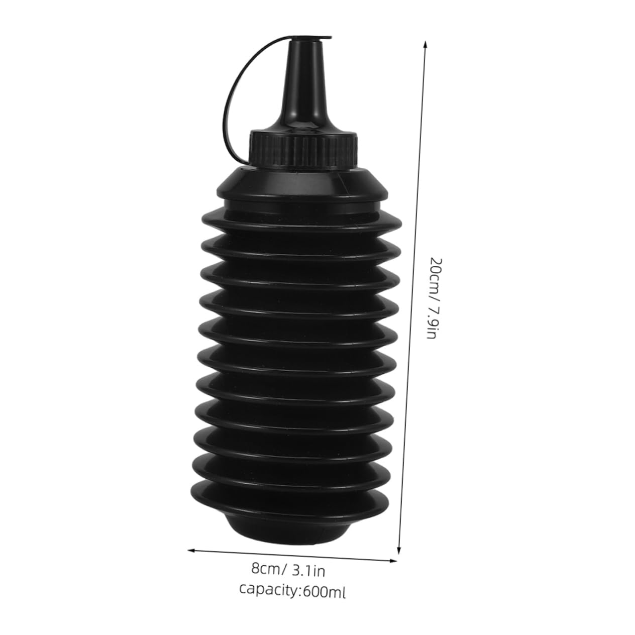 BRIGHTFUFU Containers Storage 600ml Plastic Bottle Folding Bottle Organizer Bead Organizer Toy Beads