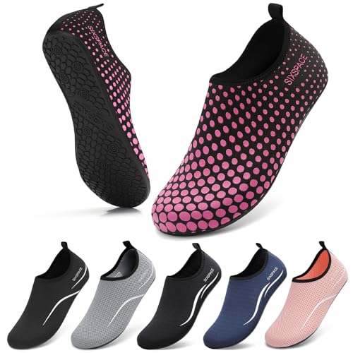 Image of Sixspace Water Shoes for Women Men Aqua Socks Swim Shower Beach Barefoot Pool Quick-Dry Non Slip Lake Surf