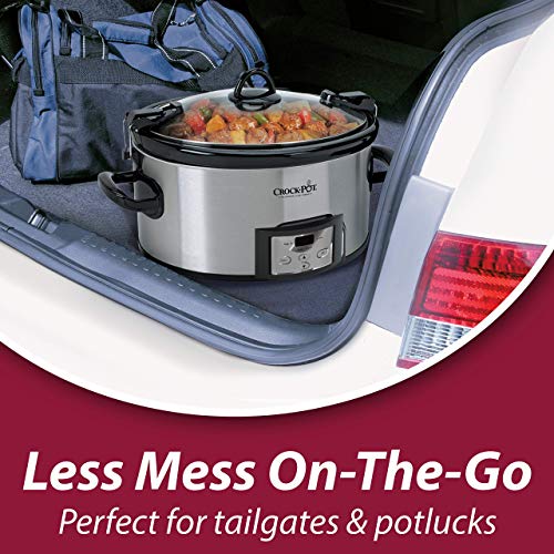 Crock-Pot 6 Quart Cook & Carry Programmable Slow Cooker with Digital Timer, Stainless Steel (CPSCVC60LL-S), pack of 1 Crock-Pot 6 Quart Cook & Carry Programmable Slow Cooker with Digital Timer, Stainless Steel (CPSCVC60LL-S), pack of 1