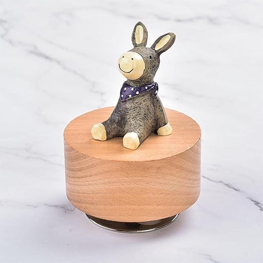 Music Box Swivel Base Donkey Ornament